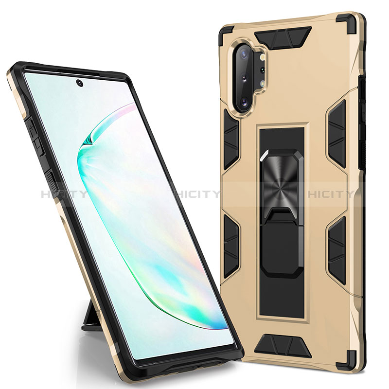 Custodia Silicone e Plastica Opaca Cover con Magnetico Supporto MQ1 per Samsung Galaxy Note 10 Plus 5G