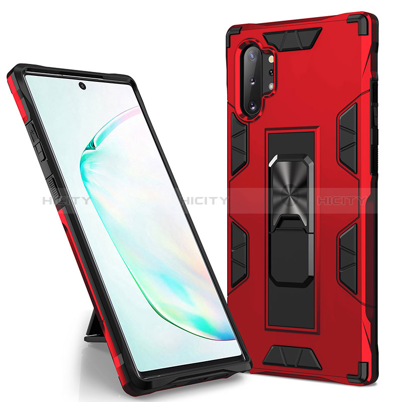 Custodia Silicone e Plastica Opaca Cover con Magnetico Supporto MQ1 per Samsung Galaxy Note 10 Plus 5G