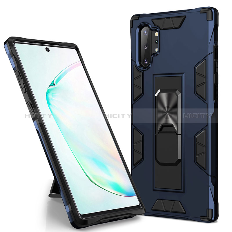 Custodia Silicone e Plastica Opaca Cover con Magnetico Supporto MQ1 per Samsung Galaxy Note 10 Plus 5G