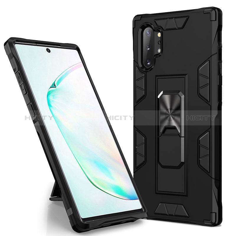 Custodia Silicone e Plastica Opaca Cover con Magnetico Supporto MQ1 per Samsung Galaxy Note 10 Plus 5G