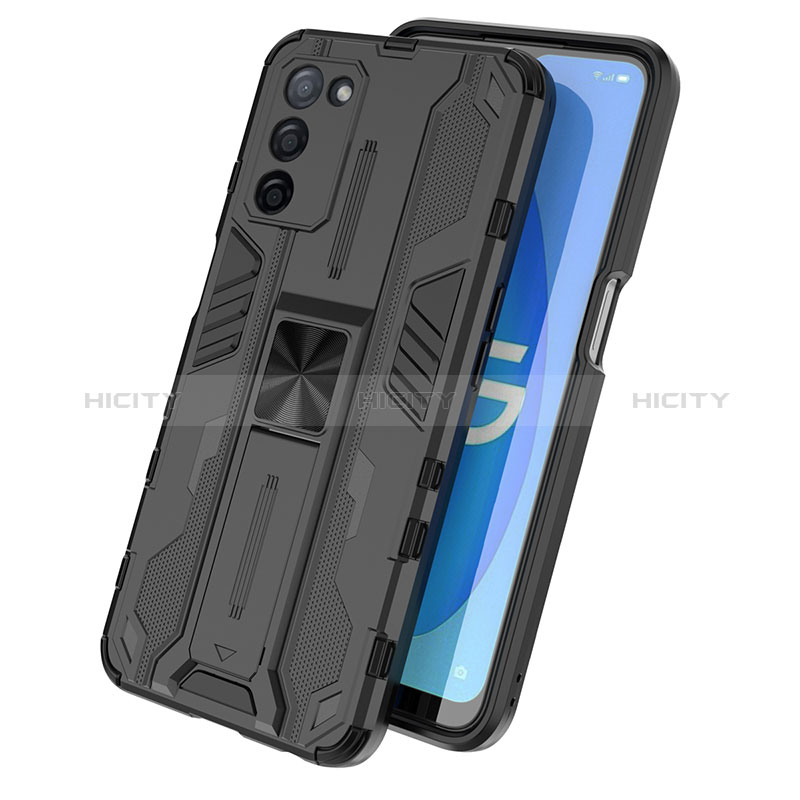 Custodia Silicone e Plastica Opaca Cover con Magnetico Supporto per Oppo A56 5G