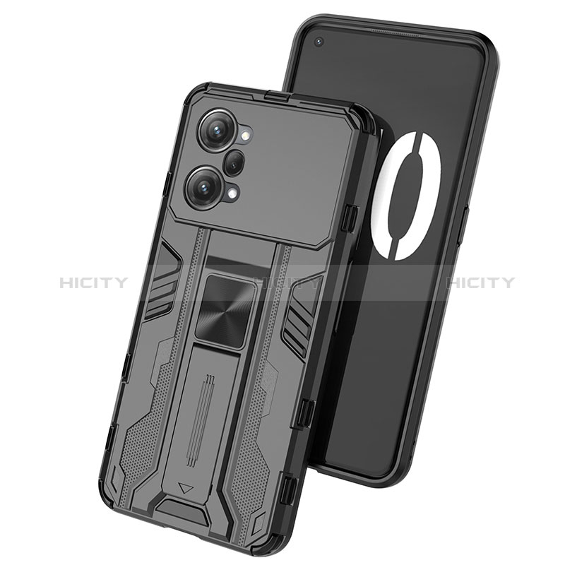 Custodia Silicone e Plastica Opaca Cover con Magnetico Supporto per Oppo K10 Pro 5G