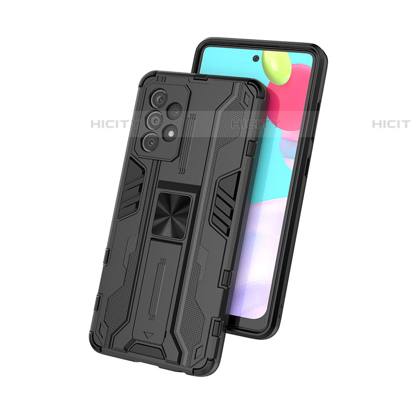 Custodia Silicone e Plastica Opaca Cover con Magnetico Supporto per Samsung Galaxy A52 4G