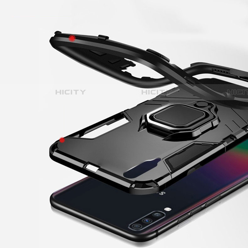 Custodia Silicone e Plastica Opaca Cover con Magnetico Supporto per Samsung Galaxy A70S