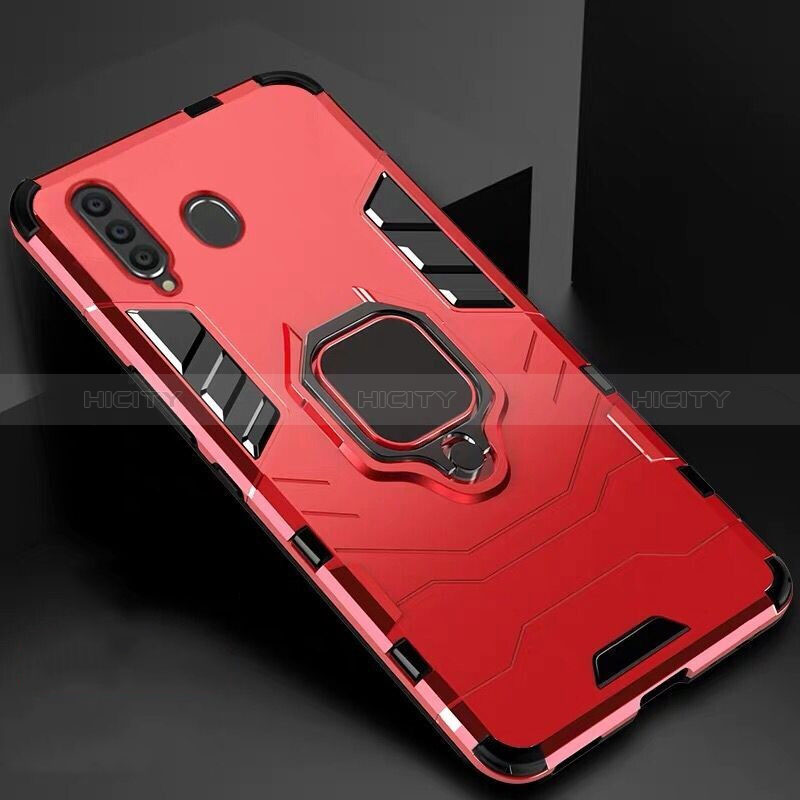 Custodia Silicone e Plastica Opaca Cover con Magnetico Supporto per Samsung Galaxy M40