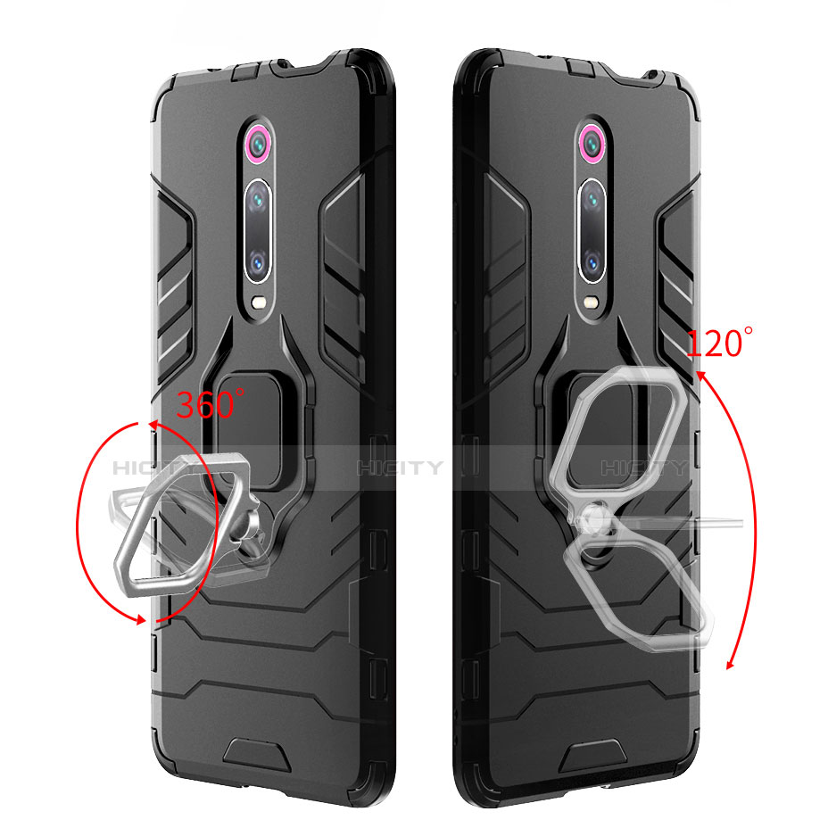 Custodia Silicone e Plastica Opaca Cover con Magnetico Supporto per Xiaomi Mi 9T