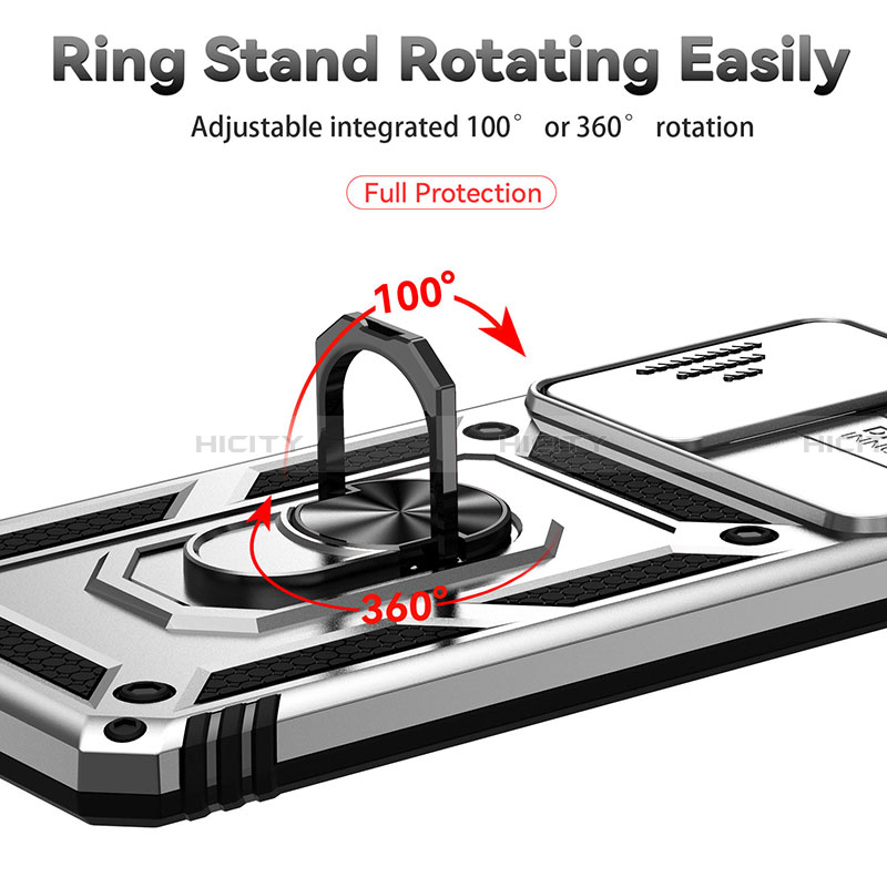 Custodia Silicone e Plastica Opaca Cover con Magnetico Supporto Q02W per Samsung Galaxy A33 5G