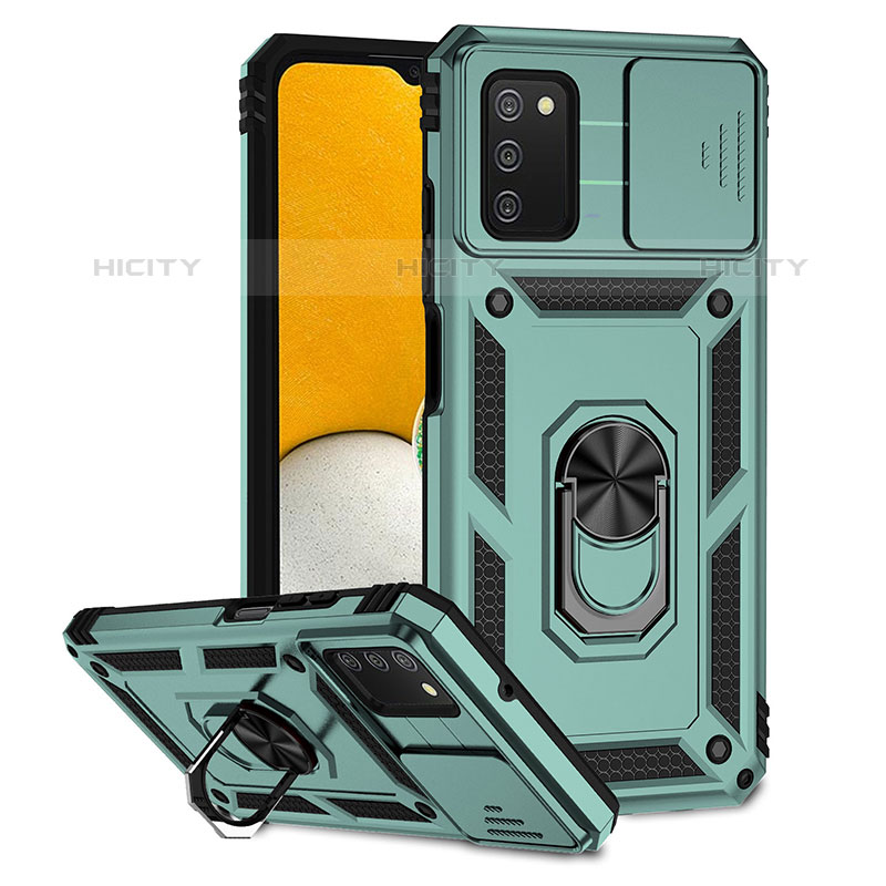 Custodia Silicone e Plastica Opaca Cover con Magnetico Supporto Q02W per Samsung Galaxy M02s