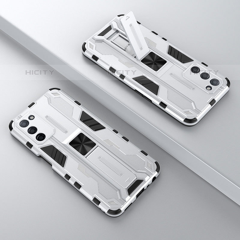 Custodia Silicone e Plastica Opaca Cover con Magnetico Supporto T01 per Oppo A53s 5G