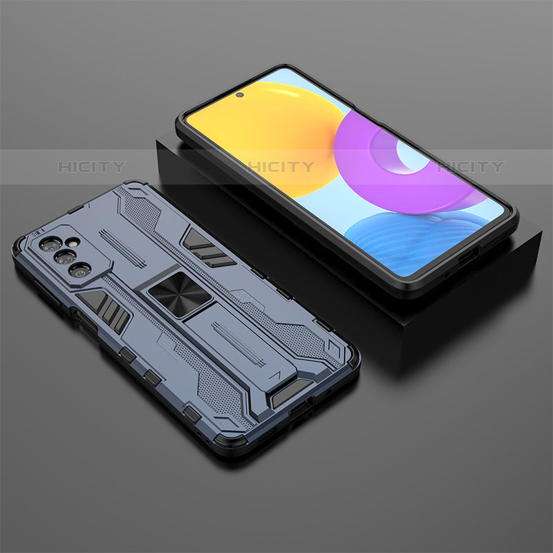 Custodia Silicone e Plastica Opaca Cover con Magnetico Supporto T01 per Samsung Galaxy M52 5G