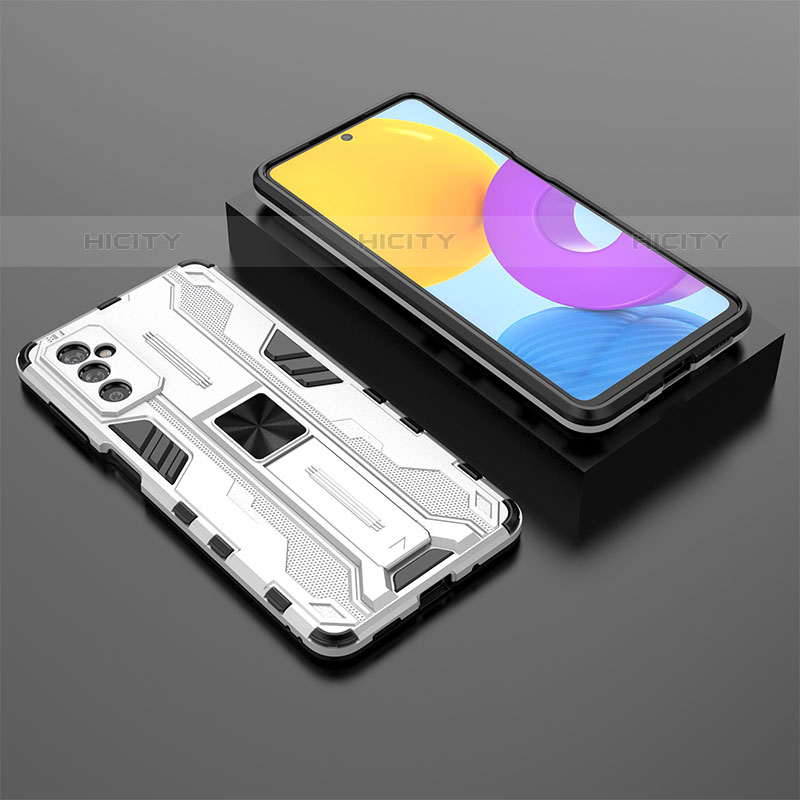 Custodia Silicone e Plastica Opaca Cover con Magnetico Supporto T01 per Samsung Galaxy M52 5G