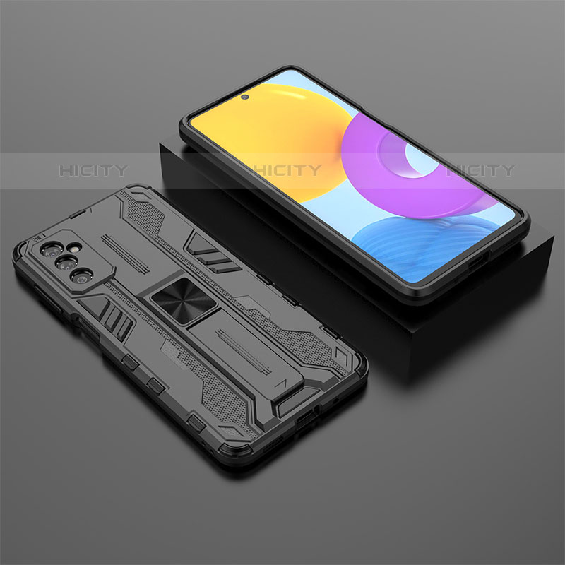 Custodia Silicone e Plastica Opaca Cover con Magnetico Supporto T01 per Samsung Galaxy M52 5G