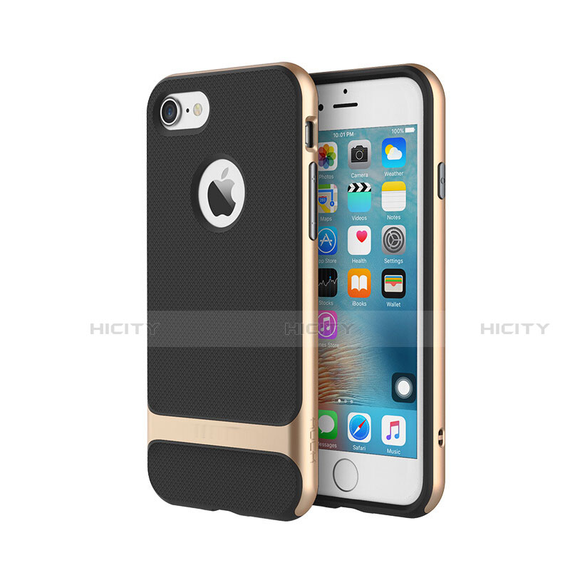 Custodia Silicone e Plastica Opaca Cover con Supporto A01 per Apple iPhone 7 Plus