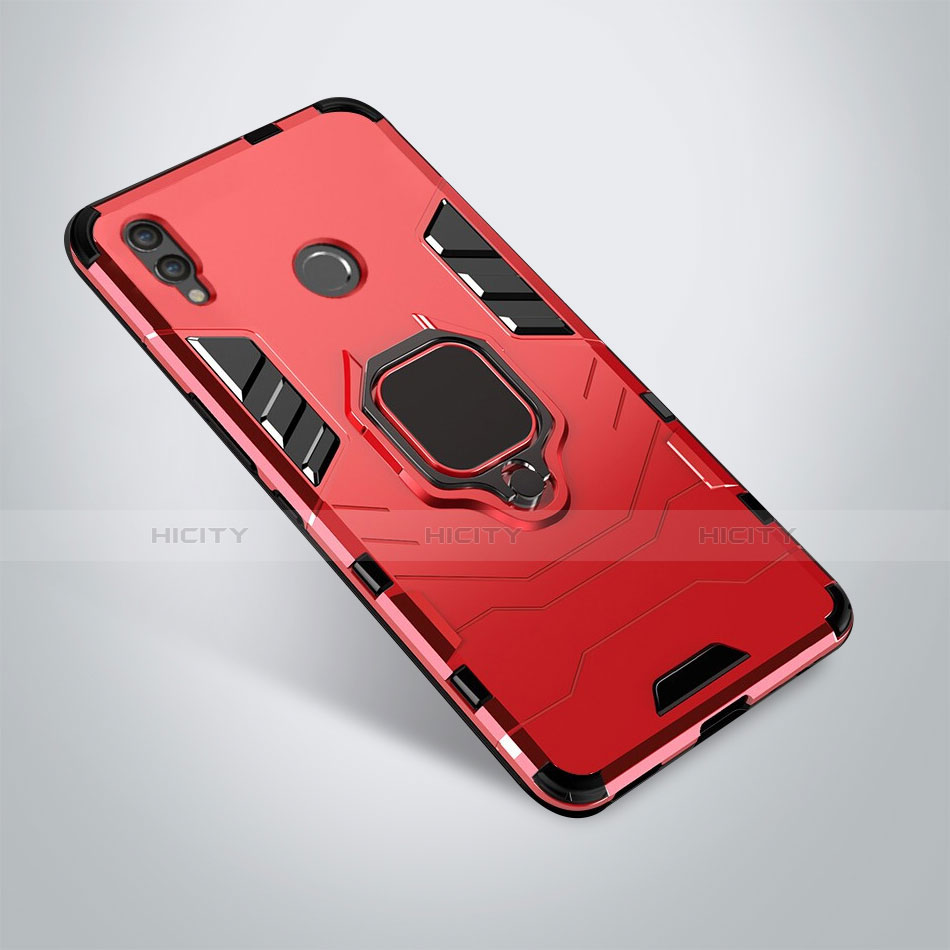 Custodia Silicone e Plastica Opaca Cover con Supporto A01 per Huawei Honor 10 Lite Rosso