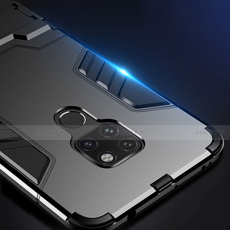 Custodia Silicone e Plastica Opaca Cover con Supporto A01 per Huawei Mate 20