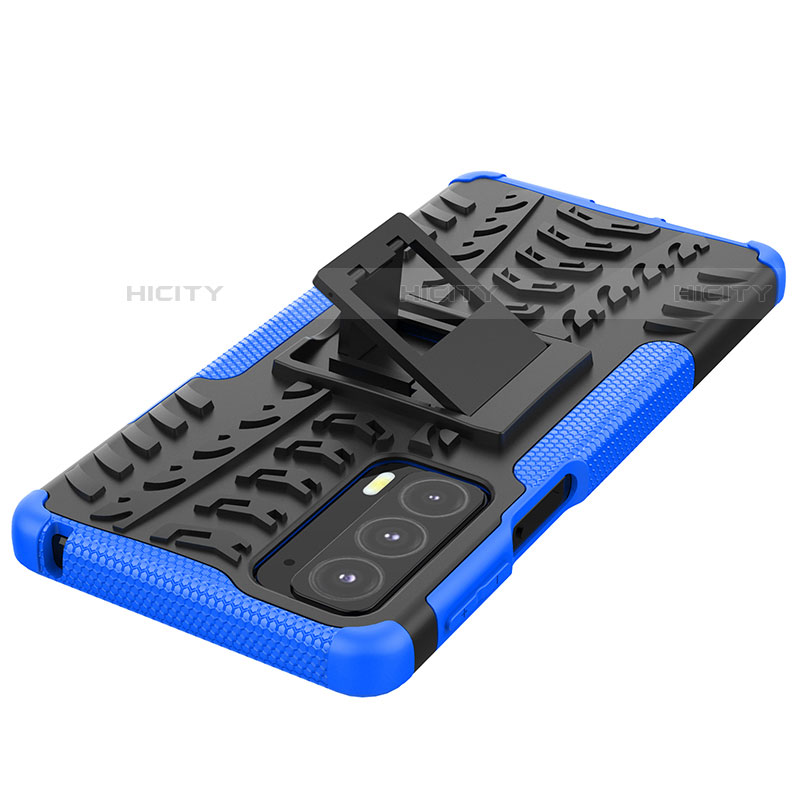 Custodia Silicone e Plastica Opaca Cover con Supporto A01 per Motorola Moto Edge Lite 5G