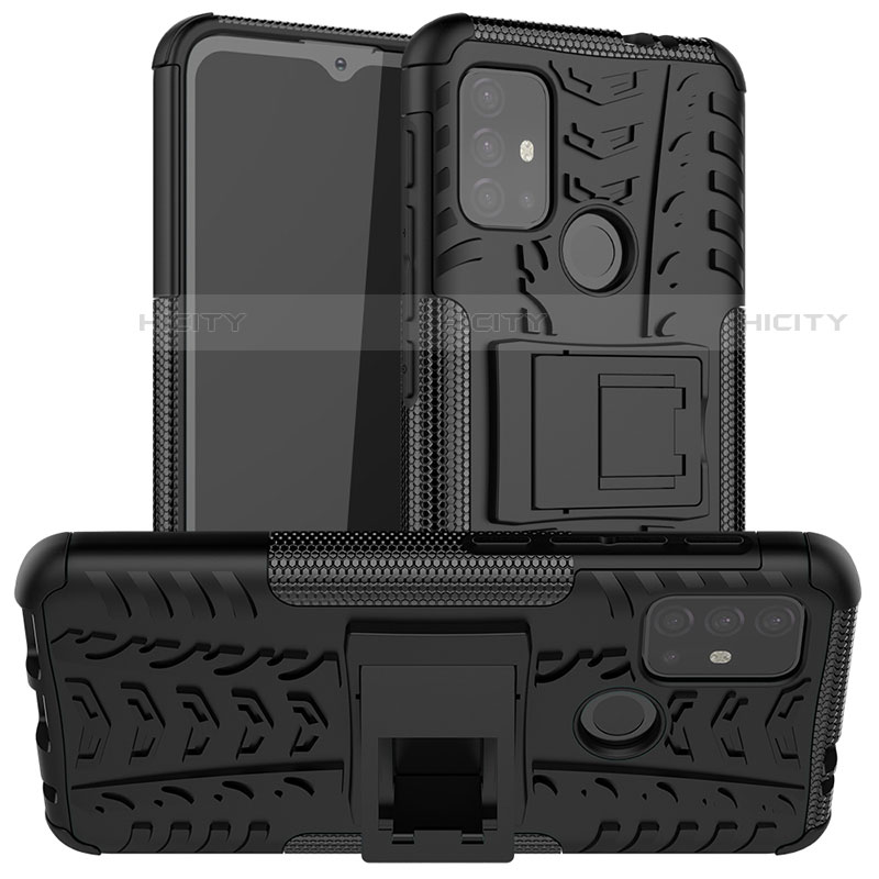 Custodia Silicone e Plastica Opaca Cover con Supporto A01 per Motorola Moto G30