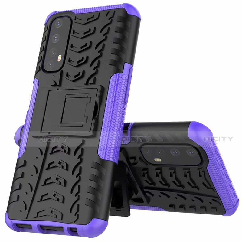 Custodia Silicone e Plastica Opaca Cover con Supporto A01 per Realme Narzo 20 Pro Viola