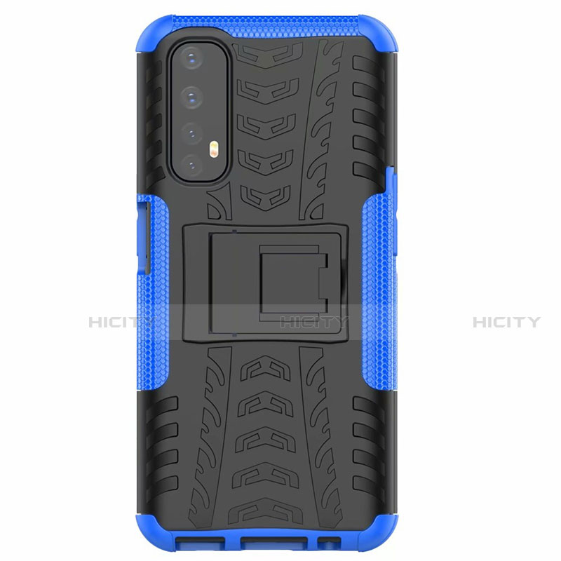 Custodia Silicone e Plastica Opaca Cover con Supporto A01 per Realme Narzo 30 4G