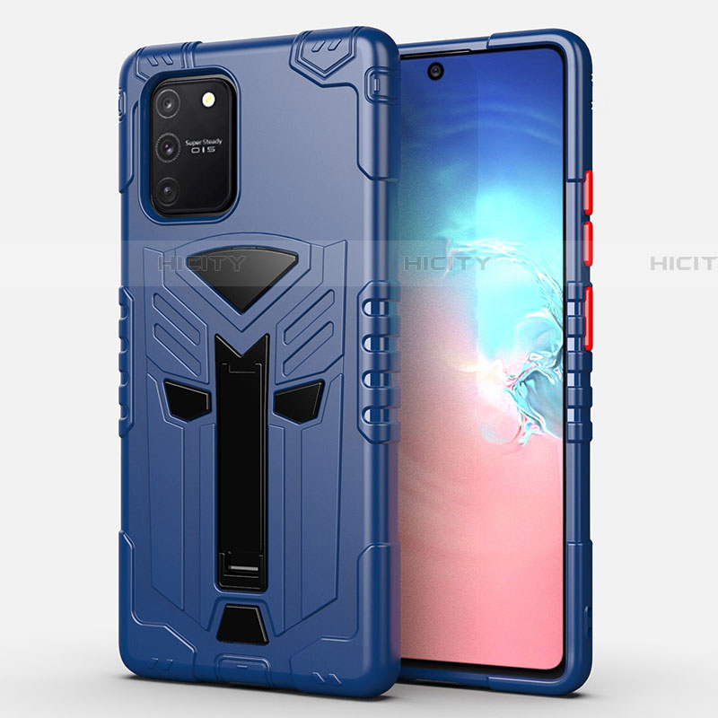 Custodia Silicone e Plastica Opaca Cover con Supporto A01 per Samsung Galaxy S10 Lite