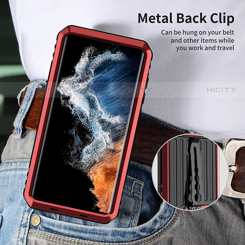 Custodia Silicone e Plastica Opaca Cover con Supporto A01 per Samsung Galaxy S23 Ultra 5G