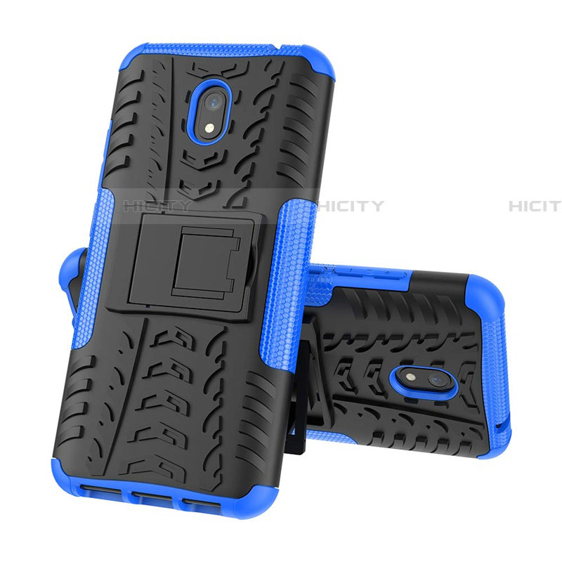 Custodia Silicone e Plastica Opaca Cover con Supporto A01 per Xiaomi Redmi 8A