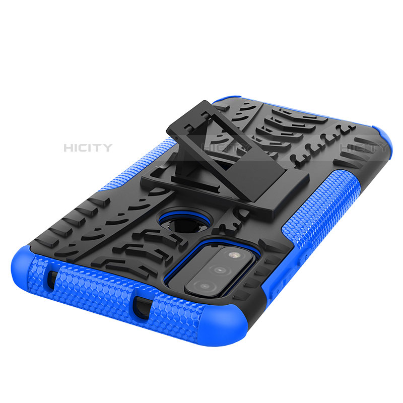 Custodia Silicone e Plastica Opaca Cover con Supporto A02 per Motorola Moto G Pure