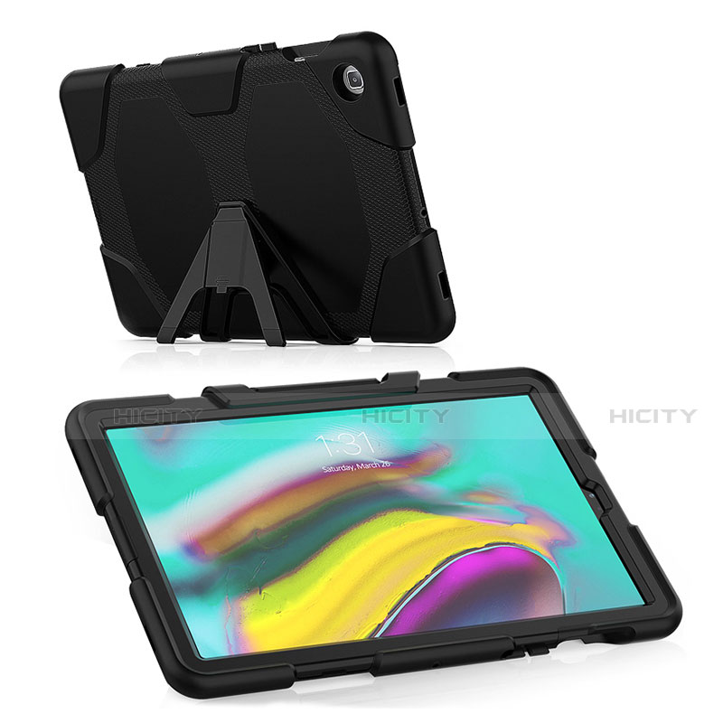 Custodia Silicone e Plastica Opaca Cover con Supporto A02 per Samsung Galaxy Tab S5e 4G 10.5 SM-T725