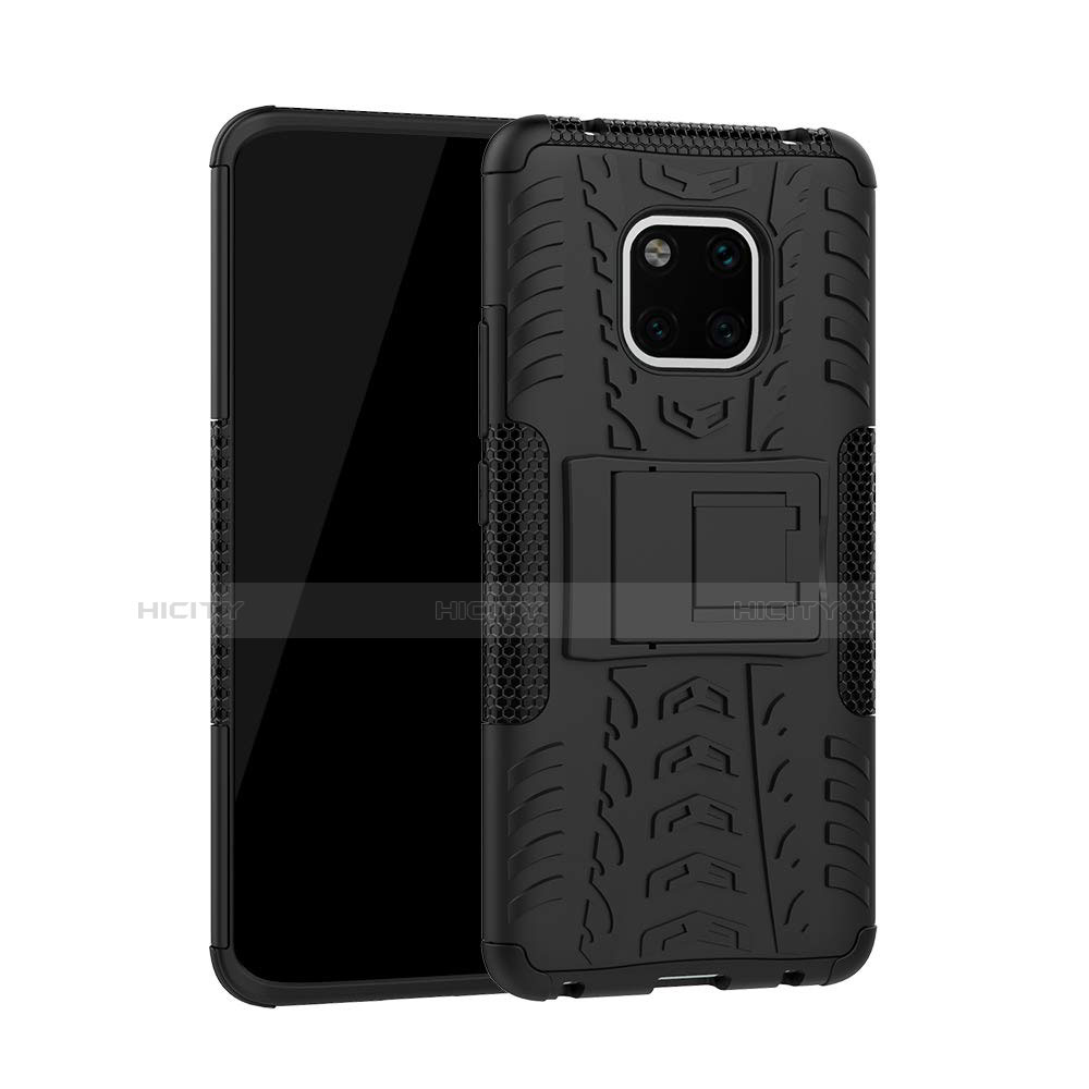 Custodia Silicone e Plastica Opaca Cover con Supporto A03 per Huawei Mate 20 Pro