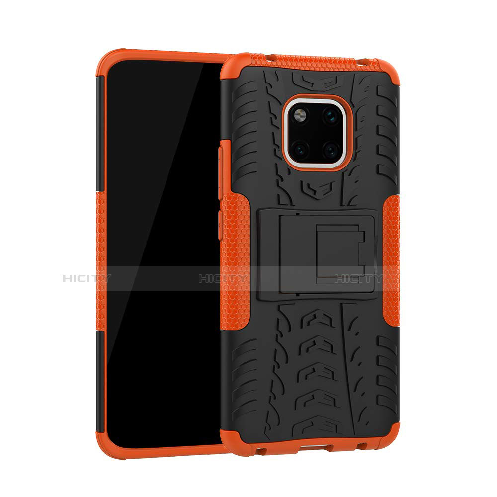 Custodia Silicone e Plastica Opaca Cover con Supporto A03 per Huawei Mate 20 Pro