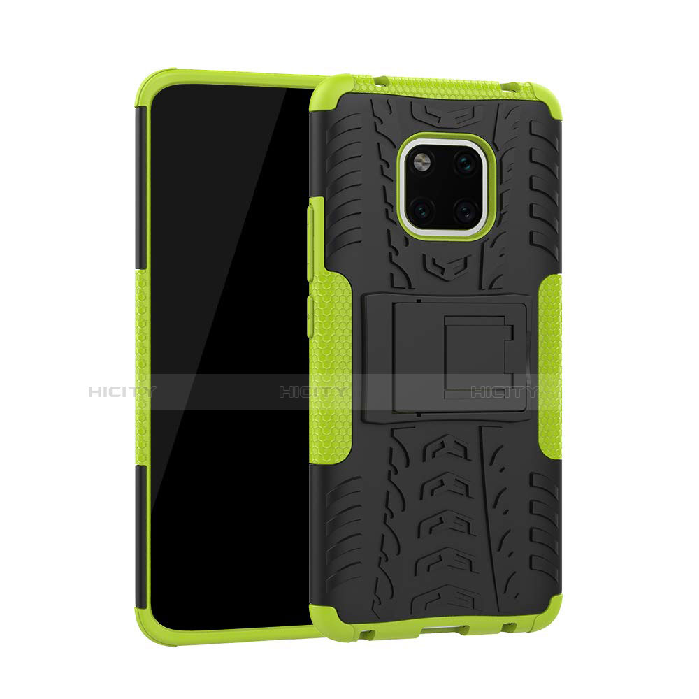 Custodia Silicone e Plastica Opaca Cover con Supporto A03 per Huawei Mate 20 Pro