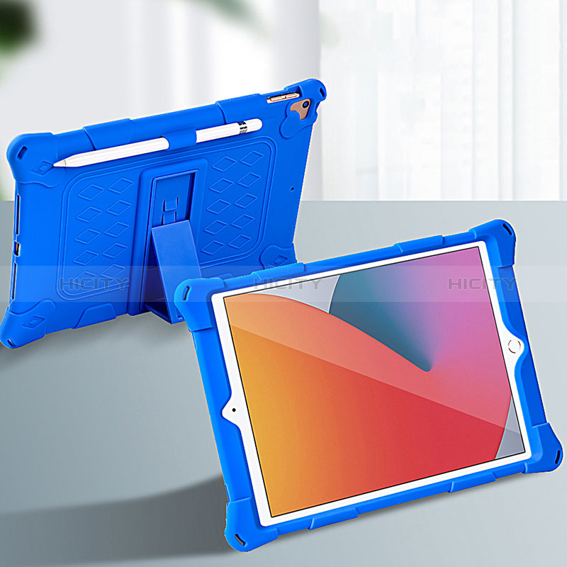 Custodia Silicone e Plastica Opaca Cover con Supporto H01 per Apple iPad 10.2 (2021)