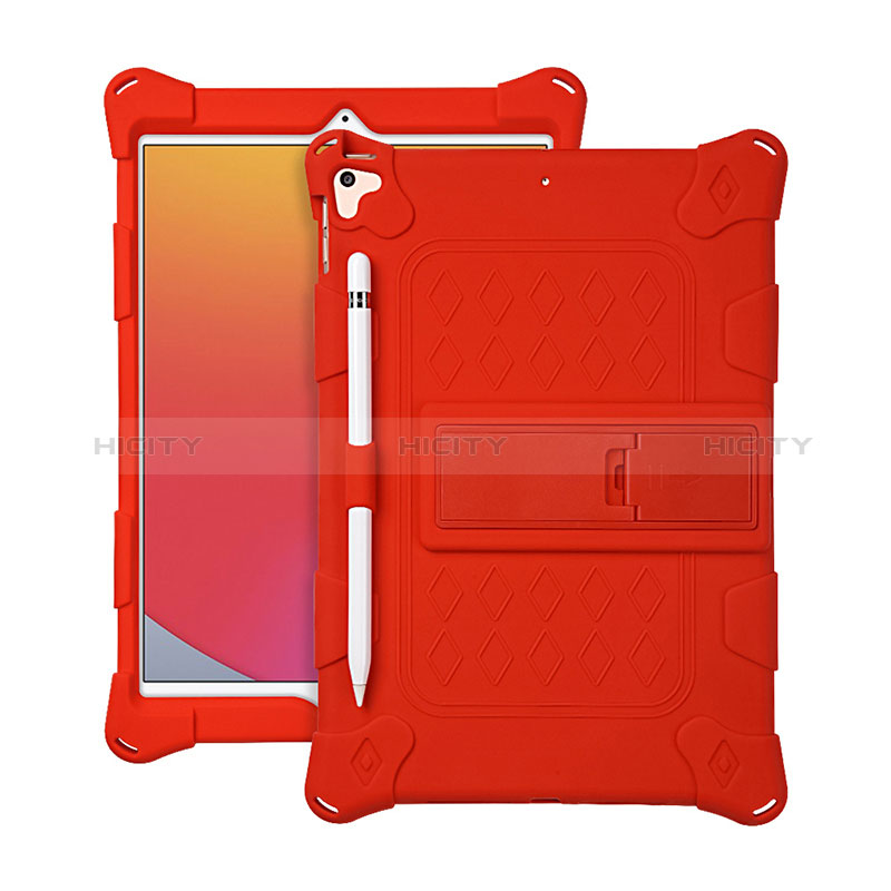 Custodia Silicone e Plastica Opaca Cover con Supporto H01 per Apple iPad 10.2 (2021)