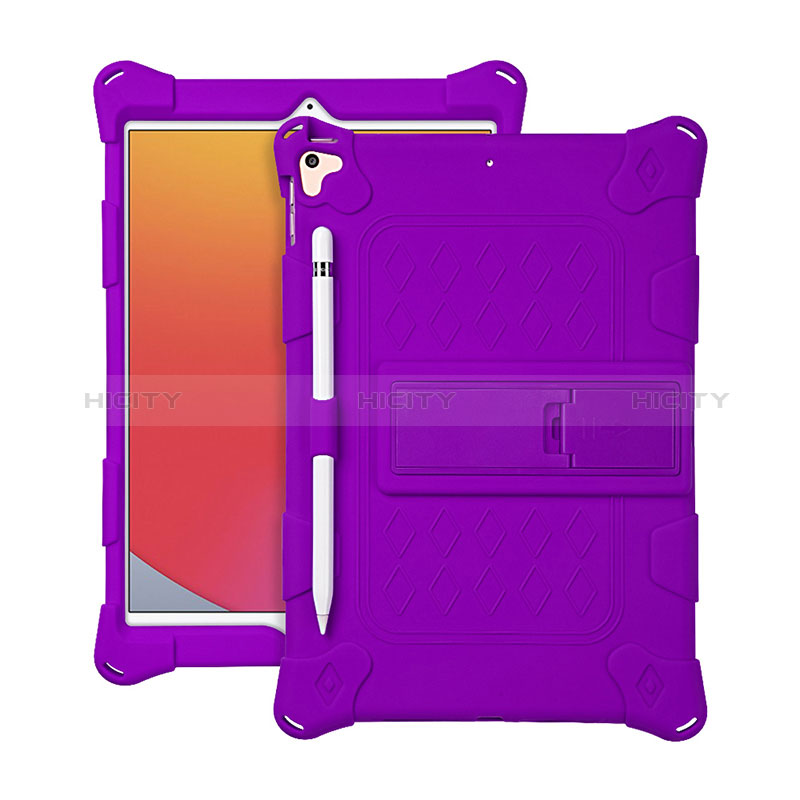 Custodia Silicone e Plastica Opaca Cover con Supporto H01 per Apple iPad 10.2 (2021)