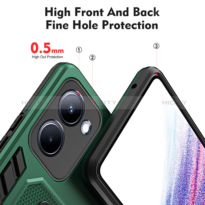 Custodia Silicone e Plastica Opaca Cover con Supporto H01P per Realme 10 Pro 5G