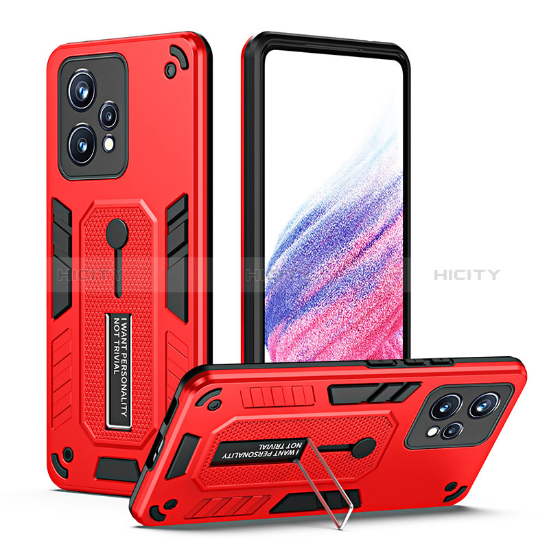 Custodia Silicone e Plastica Opaca Cover con Supporto H01P per Realme 9 Pro 5G