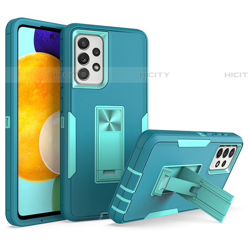 Custodia Silicone e Plastica Opaca Cover con Supporto J01S per Samsung Galaxy A52 5G