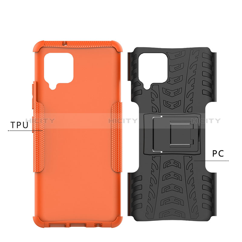 Custodia Silicone e Plastica Opaca Cover con Supporto J01X per Samsung Galaxy A42 5G