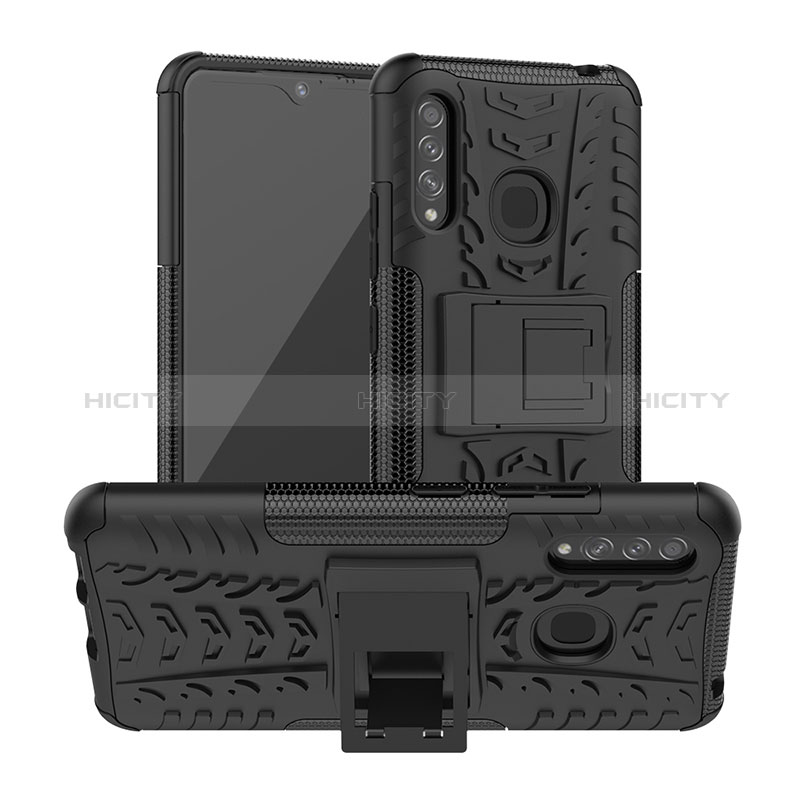Custodia Silicone e Plastica Opaca Cover con Supporto J01X per Samsung Galaxy A70E