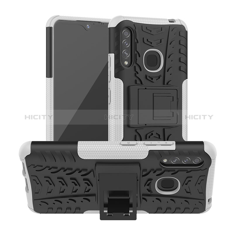 Custodia Silicone e Plastica Opaca Cover con Supporto J01X per Samsung Galaxy A70E