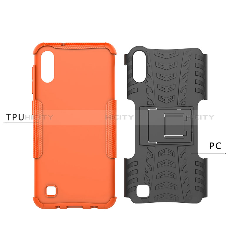 Custodia Silicone e Plastica Opaca Cover con Supporto J01X per Samsung Galaxy M10