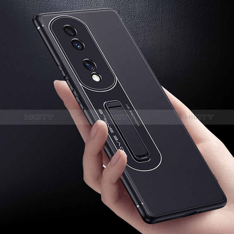 Custodia Silicone e Plastica Opaca Cover con Supporto JB1 per Huawei Honor 70 Pro 5G