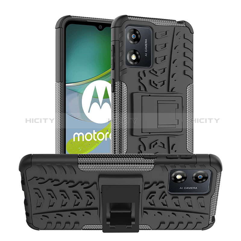 Custodia Silicone e Plastica Opaca Cover con Supporto JX1 per Motorola Moto E13