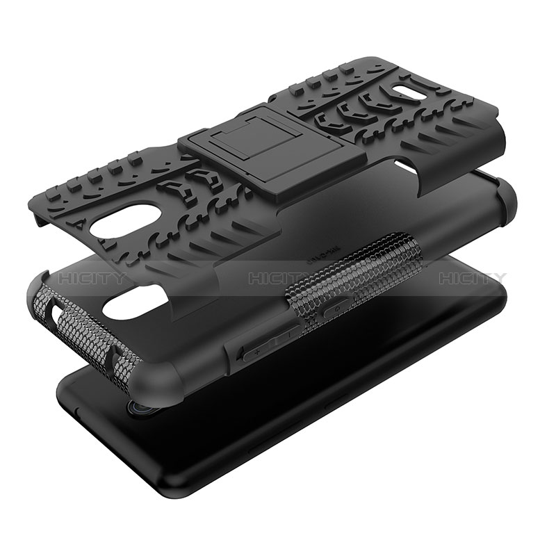 Custodia Silicone e Plastica Opaca Cover con Supporto JX1 per Nokia C100