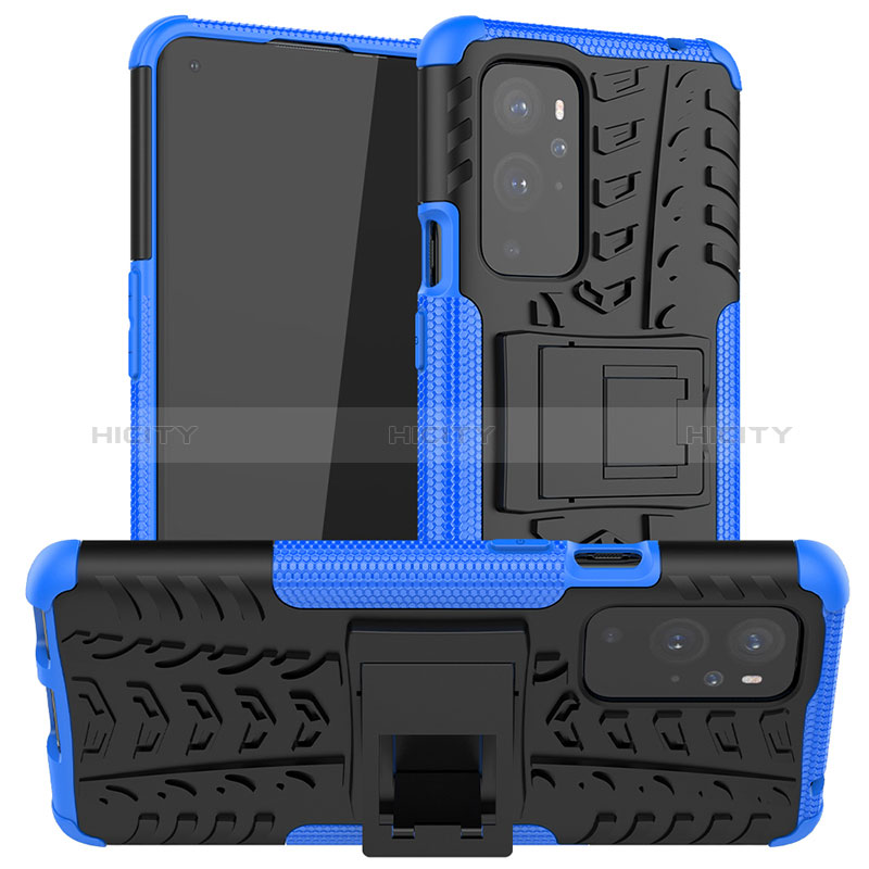 Custodia Silicone e Plastica Opaca Cover con Supporto JX1 per OnePlus 9 Pro 5G