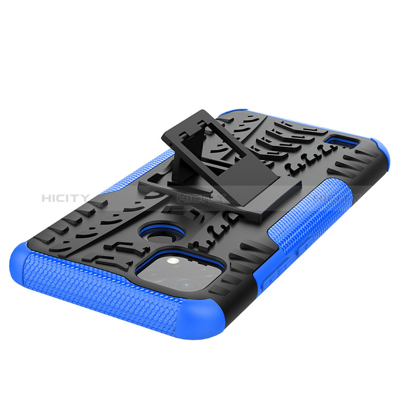 Custodia Silicone e Plastica Opaca Cover con Supporto JX1 per Realme C11 (2021)