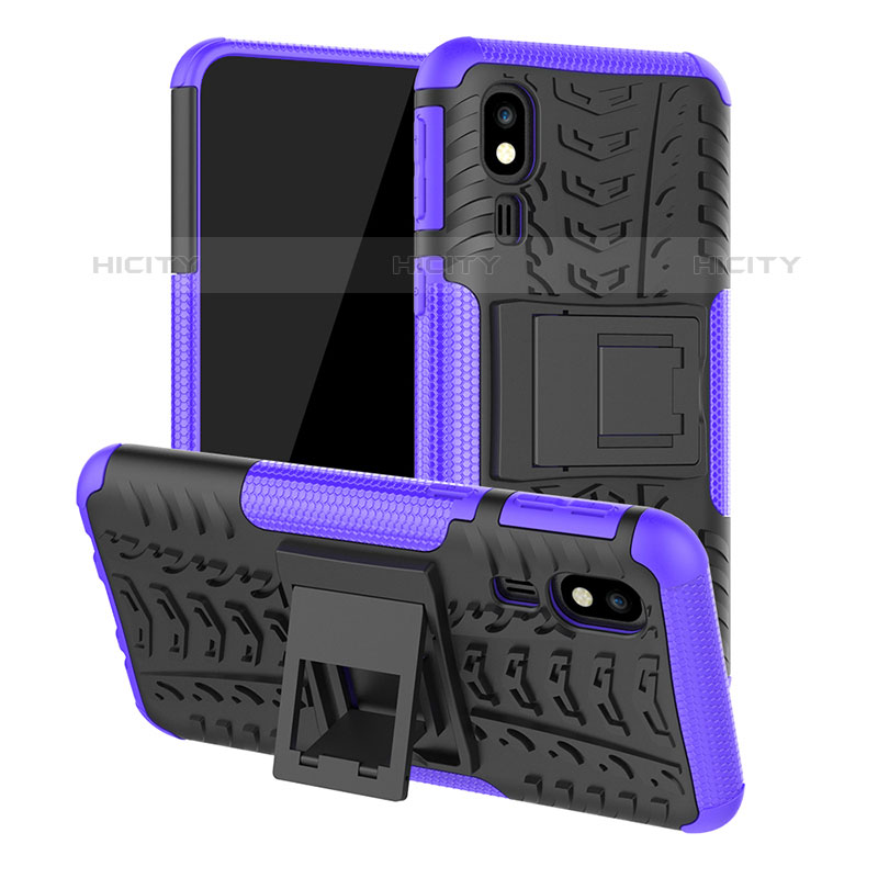 Custodia Silicone e Plastica Opaca Cover con Supporto JX1 per Samsung Galaxy A2 Core A260F A260G