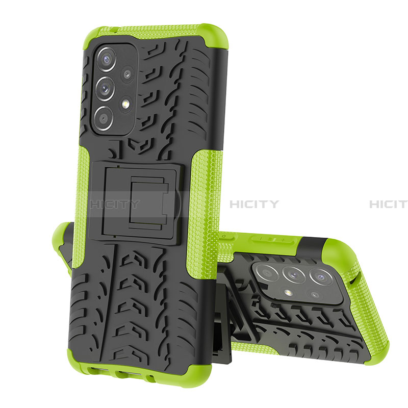 Custodia Silicone e Plastica Opaca Cover con Supporto JX1 per Samsung Galaxy A33 5G Verde