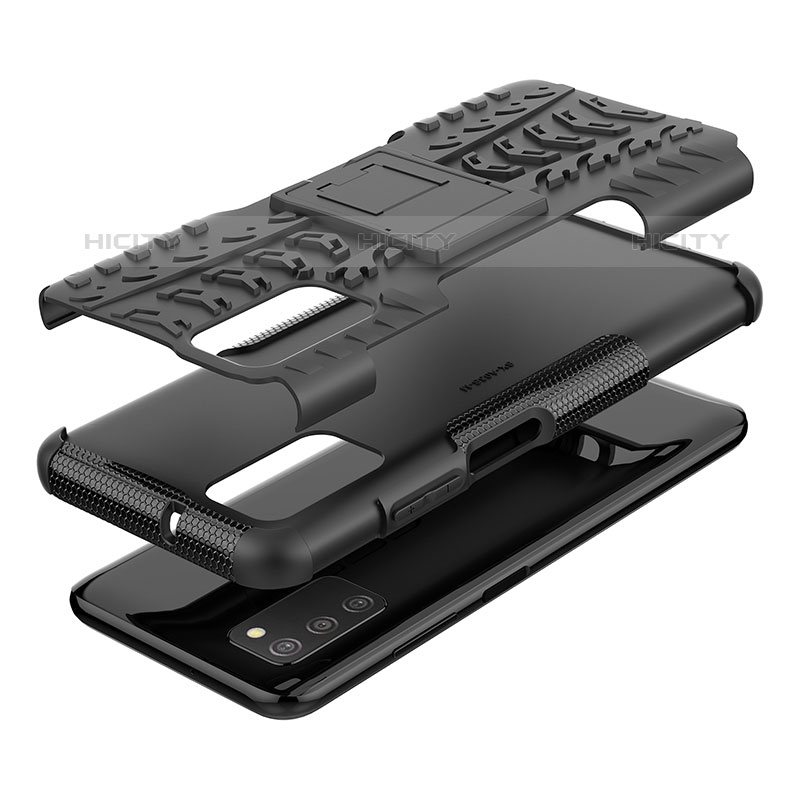 Custodia Silicone e Plastica Opaca Cover con Supporto JX1 per Samsung Galaxy M02s