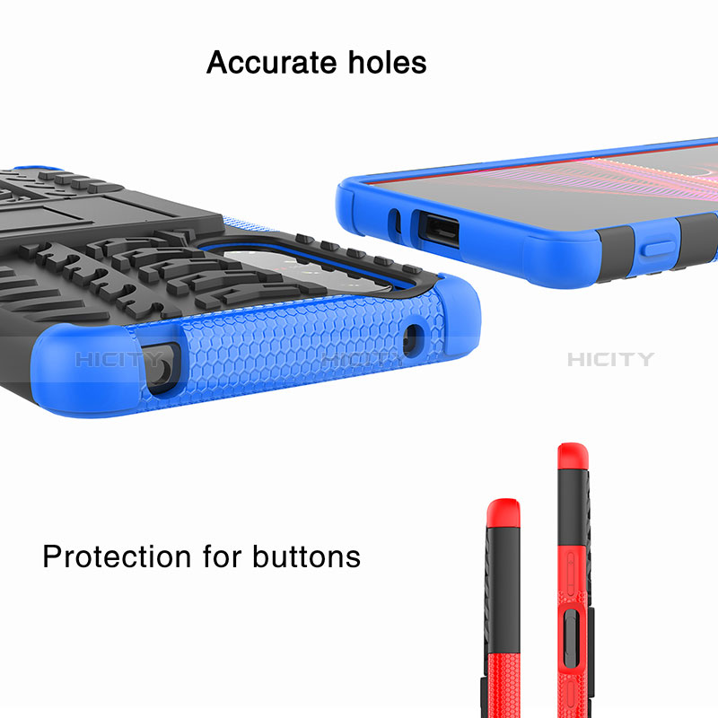 Custodia Silicone e Plastica Opaca Cover con Supporto JX1 per Sony Xperia 1 III